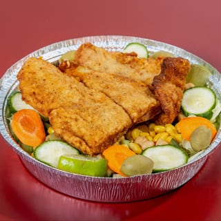 #23.  Fried Fish Salad