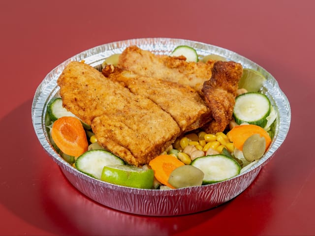 #23. Fried Fish Salad.